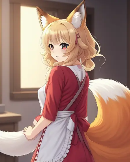Fox Miko Girl (狐耳巫女キャラ)