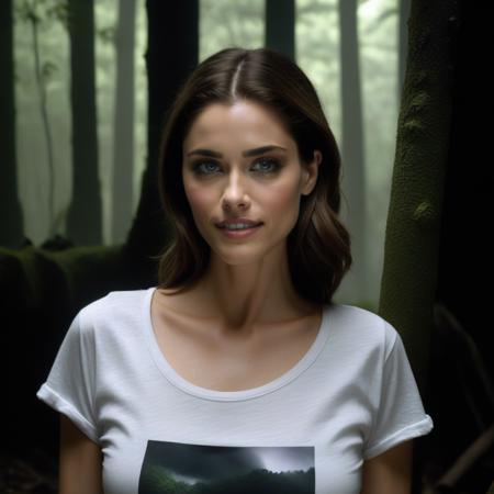 <lora:amandapeet_sdxl_resized:1>  amandapeet a beautiful woman, beautiful bone structure, in a (ruin), in the woods, spooky,  wearing a (t-shirt:1.1), (thunderstorm:1.2),  (realistic, photo-realistic:1.37), ultra high res, ultra-detailed, incredibly beautiful girl, 8k uhd, dslr, soft lighting, high quality, film grain, Fujifilm XT3