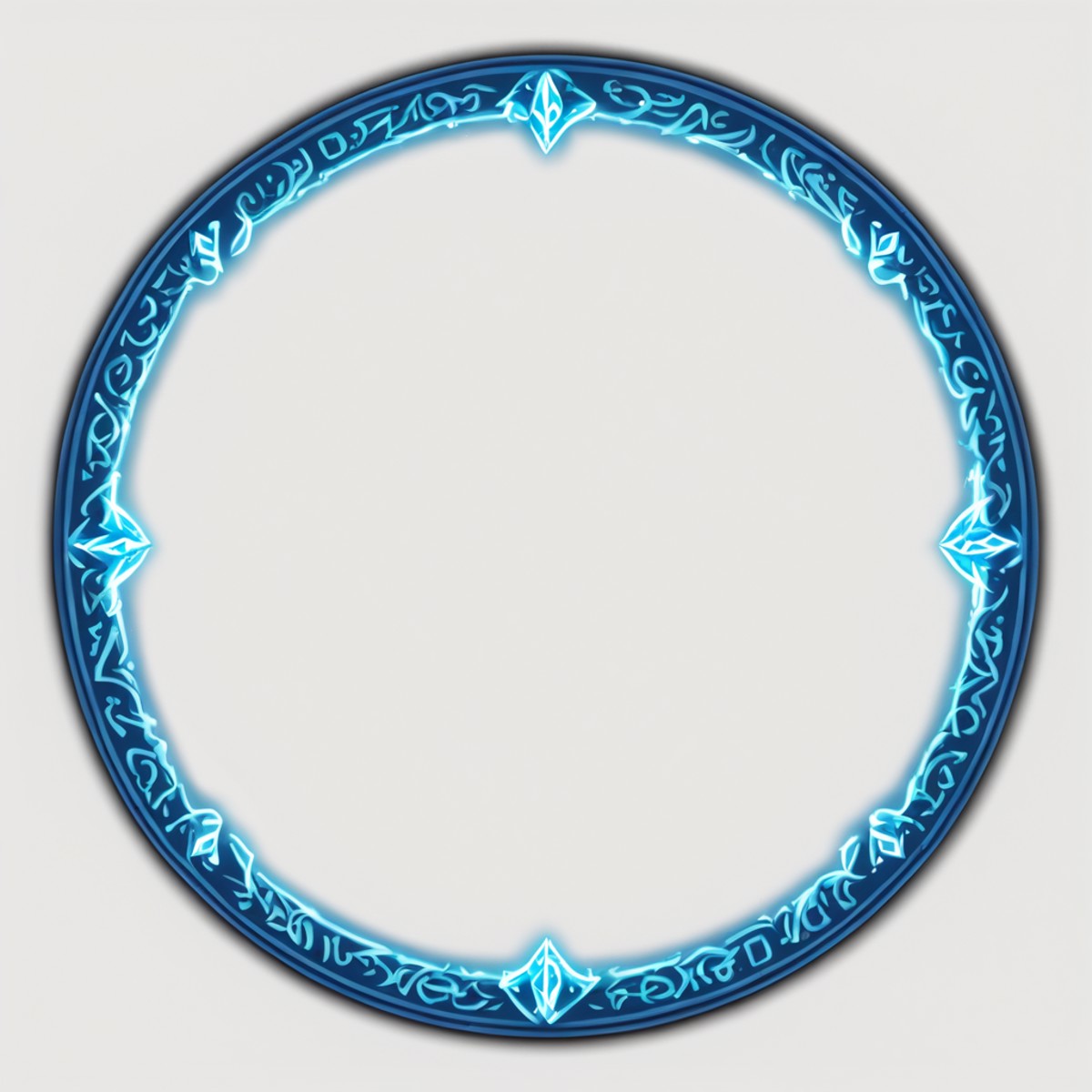 <lora:TokenFrame:1> tokenframe, empty round frame, (white background), blue with magic runes