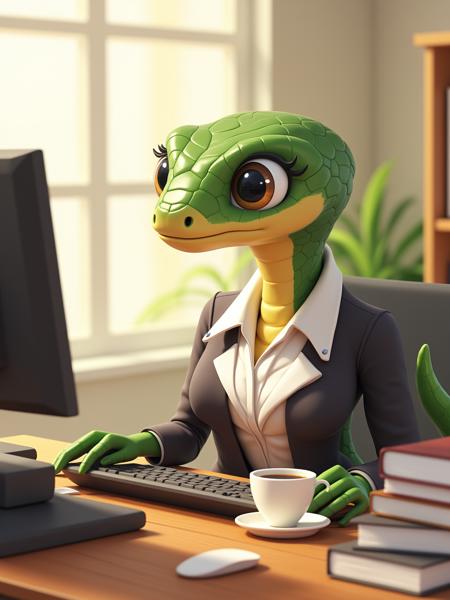 Flux cute snake lora v0.1