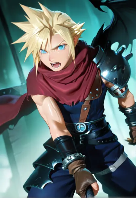 Cloud Strife (Kingdom Hearts I style)