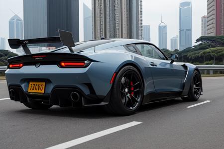 Test Drive Unlimited style, sports car on the road, Hong Kong, tall buildings, (RAW photo, best quality), (realistic, photo-realistic:1.2), outdoor, at the parking lot  <lora:zeekars:0.65>