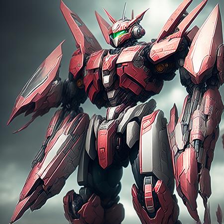 photo Artistic rendition of Mobile Suit Gundam, Mecha (GundamArt style:1) <lora:djzGundamArt:0.8)