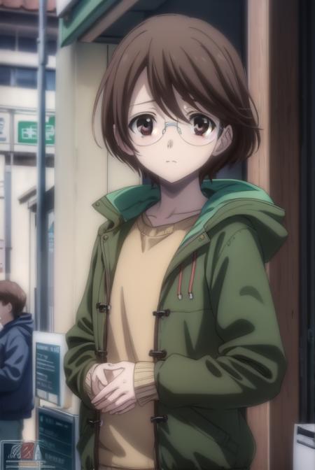 yuuashikaga, <lora:yuuki ashikaga-lora-nochekaiser:1>,
yuuki ashikaga casual, brown hair, shirt, long sleeves, male focus, open clothes, socks, pants, hood, pillow, (brown eyes:1.5), short hair, (green jacket:1.5), glasses,
BREAK ,
BREAK indoors,
BREAK looking at viewer, (cowboy shot:1.5),
BREAK <lyco:GoodHands-beta2:1>, (masterpiece:1.2), best quality, high resolution, unity 8k wallpaper, (illustration:0.8), (beautiful detailed eyes:1.6), extremely detailed face, perfect lighting, extremely detailed CG, (perfect hands, perfect anatomy),