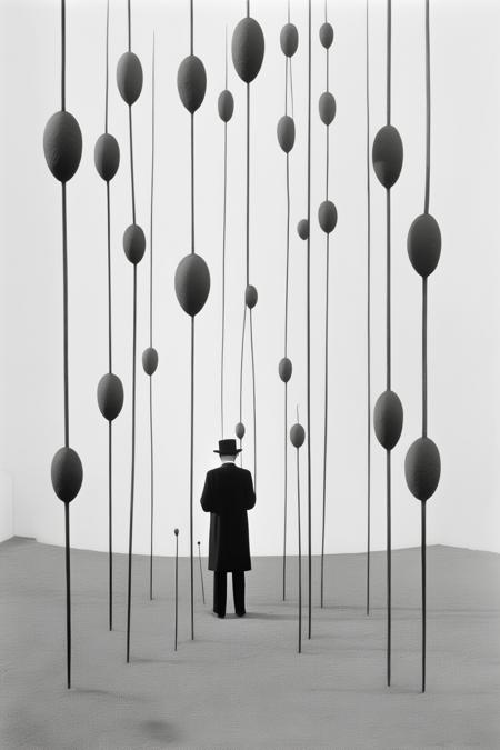 <lora:Gilbert Garcin Style:1>Gilbert Garcin Style - surrealista, contradictori, mirall, reflex de l'nima, fotografia en blanc i negre extremadament ntida i detallada per Gilbert Garcin