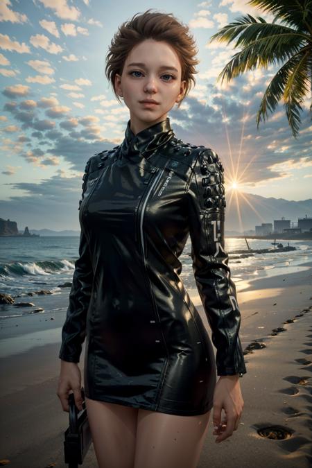 (masterpiece, best quality)
FragileDeathStranding, 1girl, solo, short hair, brown hair, at the beach, sexy minidress, palm trees, sundown
<lora:epi_noiseoffset2:1>  <lora:add_detail:0.7>   <lora:FragileDeathStranding:0.8>