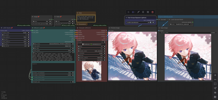 ~ EfficiencyNodes and Togglelable Upscale Workflow ~ v1.0
