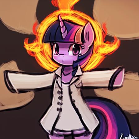 safe, solo, twilight sparkle, pony, unicorn, mare, cute, lab coat, fusion reactor, by lumineko