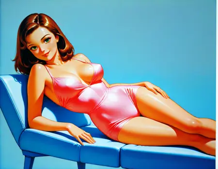 Pin Up girl ( Retro Cover Style)