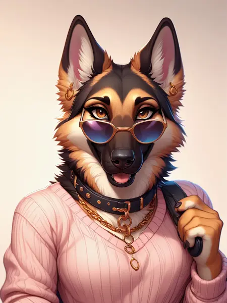 German Sheperd Anthro (Pony SDXL)