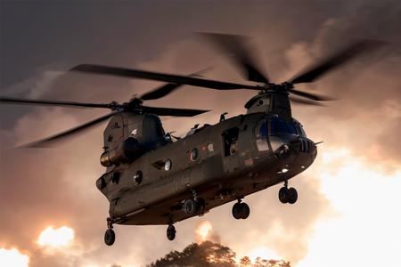 analog gloomy aerial photo of a (Chinook helicopter, <lora:ch1n00k:1>), ((nighttime)), (flying low through a city on fire), (explosions in the background), (tracer gunfire),  High Detail, Sharp focus, (photorealism), realistic, best quality, 8k, award winning, dramatic lighting, epic, cinematic, masterpiece, rim light, (action movie), war,  depth of field, dutch angle, motion blur,