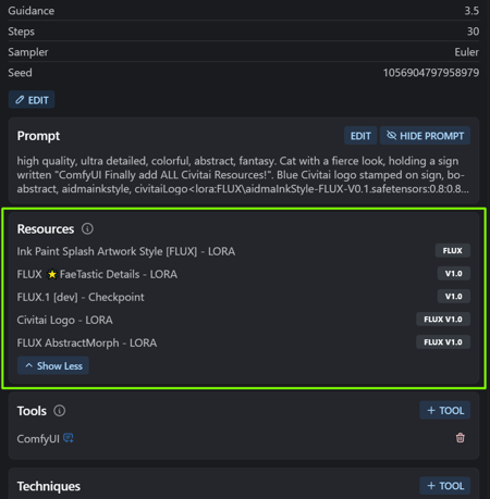 Autopopulate Civitai Resources & Lora Triggers📚🎨 FLUX