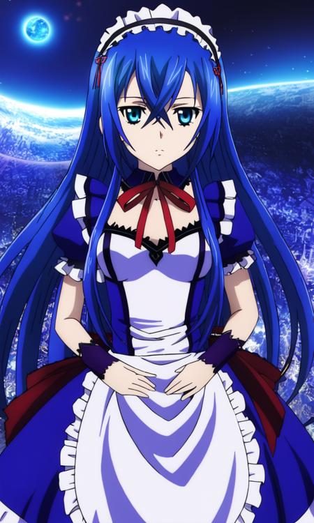 astarte\(strike the blood\),1girl,blue eyes,blue hair,straight hair,hair between eyes,long hair,small breasts,flat chested