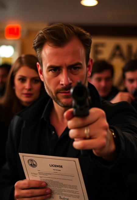 License to shoot people as a joke document