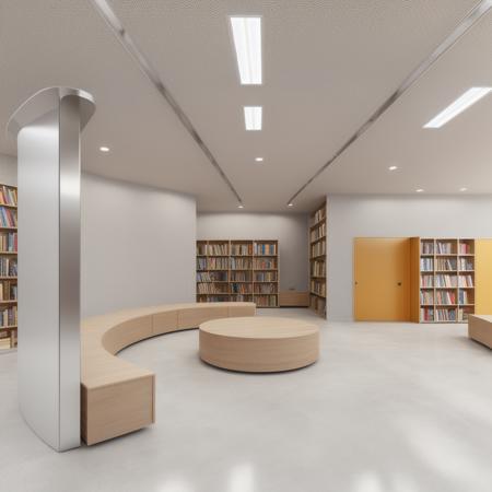 <lora:Moogone_library_5600_lora:1>, ohwx,bookstore, bright, sunny, library, interior, stainless steel bookshelf, dirt floor, clean ceiling, minimalism, many books, store, realistic, professional light, 8k, 4k, nikon, sony, raw, fuji film