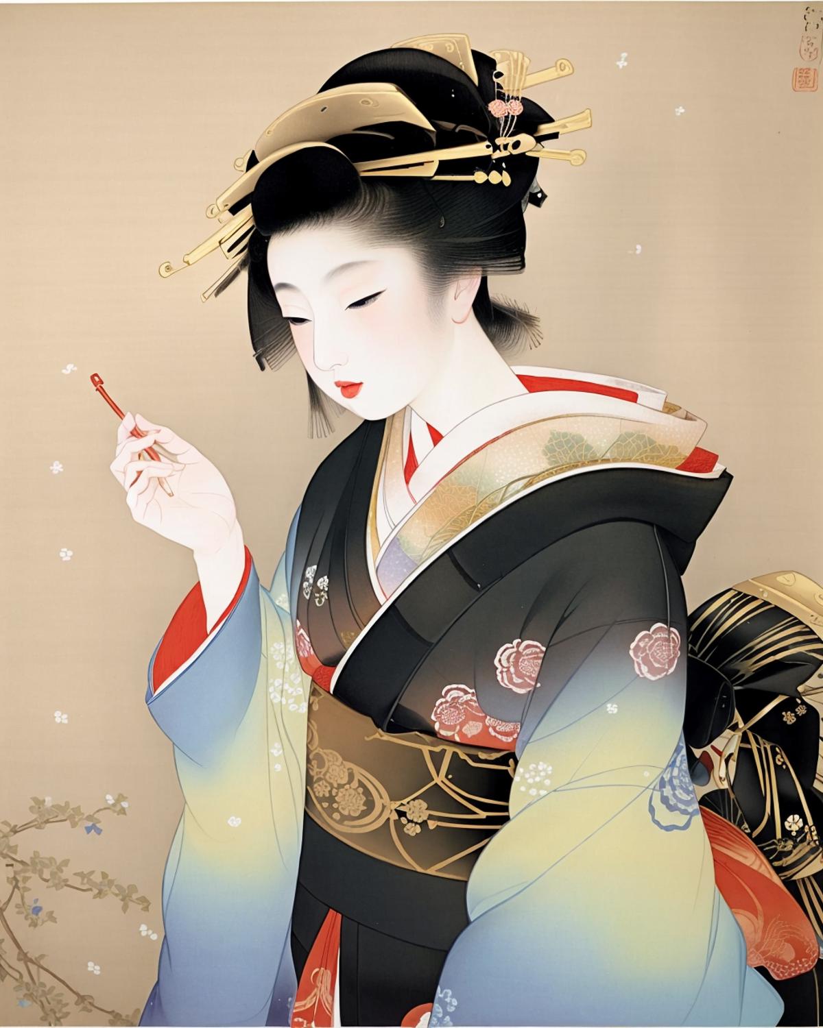 Uemura-Shoen(Nihonga) 上村松園 (日本膠彩畫) image by oosayam