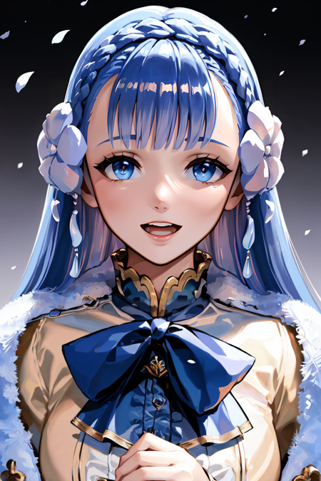 (highly detailed:1.3),
rinea fe, smile, open mouth, snow, snowing, holding, very long hair, flower, hair flower, petals,
Ultra-detail,(highres:1.1),best quality,(masterpiece:1.3),cinematic lighting,
(highly detailed face and eyes:1.3), <lora:Rinea_FE-10:0.85>