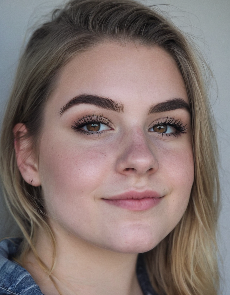 (indistinguishable from reality:1.4), 1girl, A beautiful 20 y.o Québécoise, (detailed facial features), (freckles:0.2), (acne:0.1), PAWG, flirty, smirk