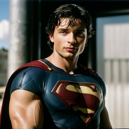 <lyco:Tom Welling_v1.0:1.0>((oil painting)) of ((Tom Welling in a black superman costume)), highly realistic face:1.2 cinematic, dynamic pose, fine details, reflections, 8k, ((dark shot)), soft volumetric lights, (backlit:1.3), (photorealistic:1.3), (Style-Glass), hdr, antialiased, 8k, ((syd mead)), sharp details, detailed background, ((masterpiece)), (painterly), (good anatomy), (good proportions), (good composition), (dramapaint), (analogue style), (empty hands), (futuristic scifi background), (photorealistic:1.5),, detailed skin texture, (blush:0.2), (goosebumps:0.3), subsurface scattering, RAW candid cinema, 16mm, color graded portra 400 film, remarkable color, ultra realistic, textured skin, remarkable detailed pupils, realistic dull skin noise, visible skin detail, skin fuzz, dry skin, shot with cinematic camera