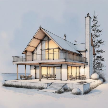 FLUX-architectural white mock-up lines v1.0