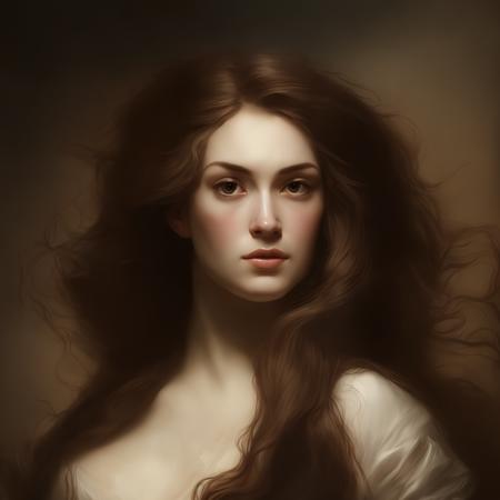 textless (neverlate:1) a painting of a woman with long brown hair <lora:NeverLate_LoraBooth:1>