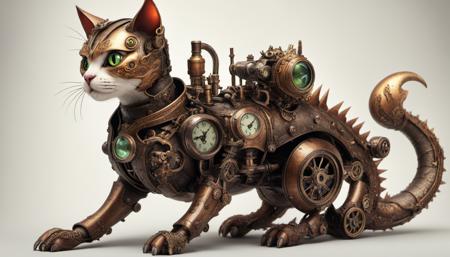 cat dragon,steampunk