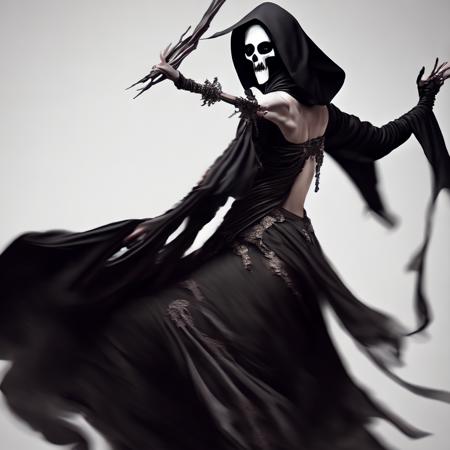 digital art, grim reaper woman dancing (deathDance:1) <lora:djzDeathDanceV21-256:0.6>