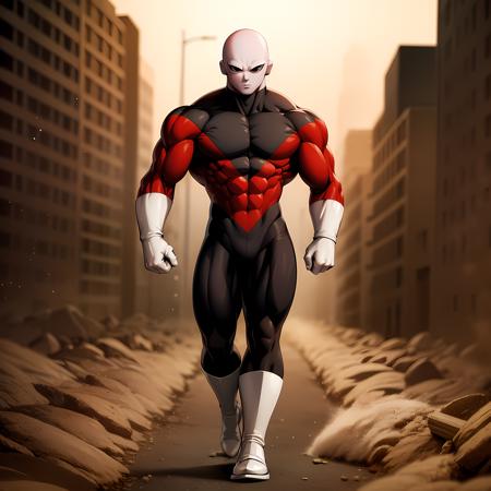 jiren white gloves bodysuit muscular bald 