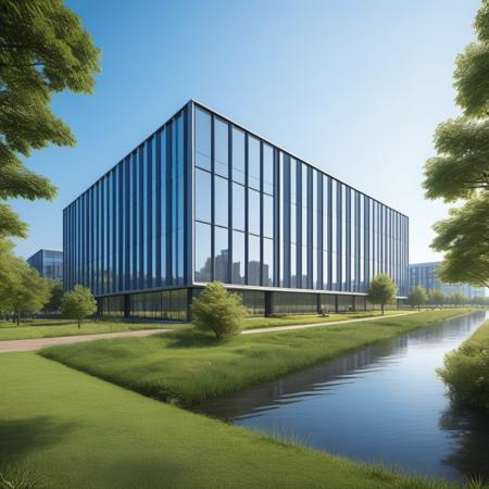 (masterpiece), best quality,8K,no humans, outdoors,
chanyeyuan,industrial park,
building, scenery,blue sky, city,(grass:0.7), day,(tree:0.6),water,window, <lora:ZSIndustrialParkV1.0-000046:0.5>