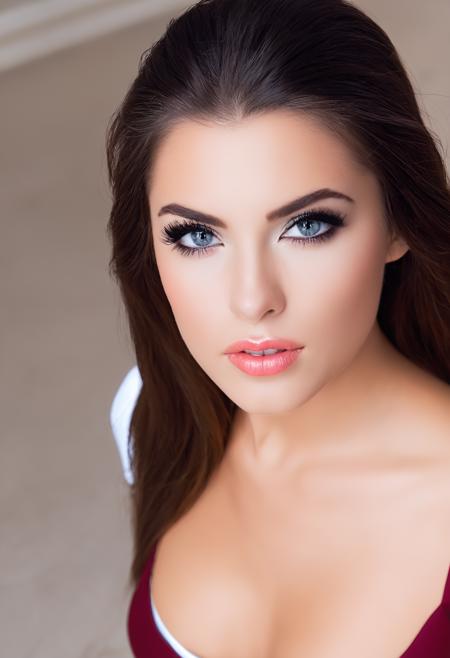 tnlnsft, 1girl, solo, looking at viewer, parted lips, realistic 24 year old, hair, breasts, eyes, best quality, RAW photo, subject, 8k uhd, high quality, photorealistic, first-class, High-angle shot <lora:tnlnsXLrd:0.8>