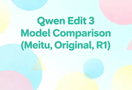 Qwen Edit 3 Model Comparison (Meitu, Original, R1)
