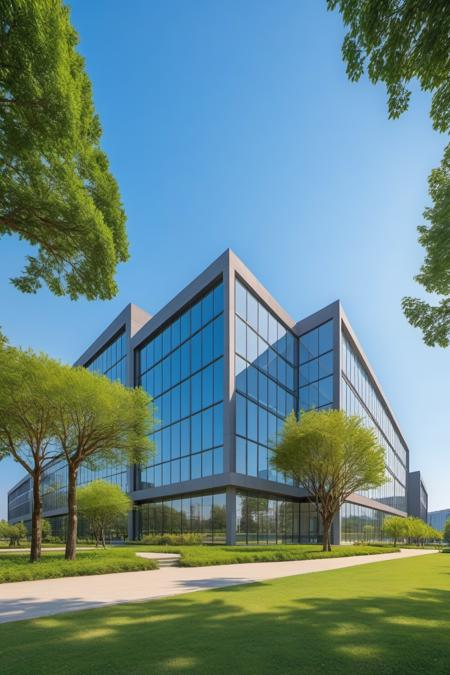 (masterpiece), best quality,8K,no humans, outdoors,
chanyeyuan,industrial park,
building, scenery,blue sky, city,(grass:0.7), day,(tree:0.6),window,  <lora:ZSIndustrialParkV1.0-000040:0.5>