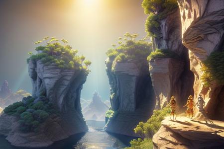 HD Photo:20 of a misterious ((wonderful bright:0.2 world ). Distant humanoid figures:500.
Dreamscape, frontal view: 2, Rich details, Preserve detail, Good scene exposure:3, Style-GHL, Global light,, subdetail:50, harmonic colors, HD:50, high quality:50