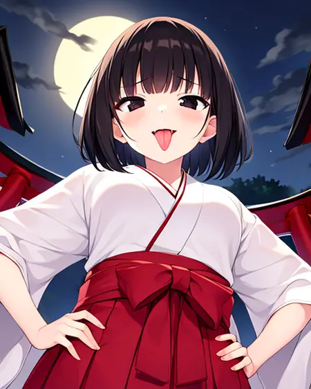 ベロ出し　licking tongue