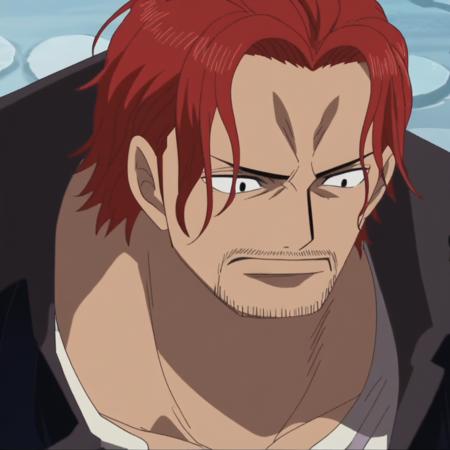 ShanksOP red_Shanks_hair, black_Shanks_eyes, Shanks_facial_hair, Shanks_claw_scar