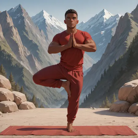 Yoga pose – Vrikshasana ‘Tree’ (for Illustrious)