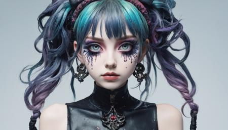 anime artwork, full body photo of a 18yo girl, heavy make up, well-litt, , model face, by tim burton,

anime style, key visual, vibrant, studio anime, highly detailed
