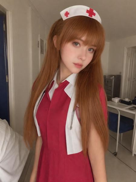instagram photo, dirya, aska, 1girl, long red hair, beautiful, young, (nurse dress:1.3), <lora:dirya:0.65>