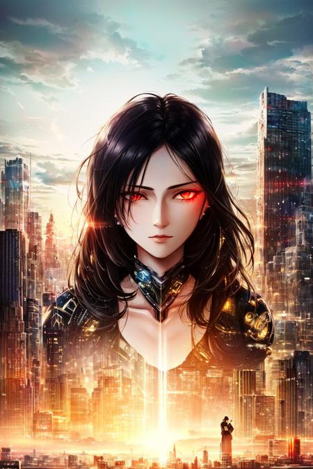 13018-3328339093-portrait of an attractive female (cyborg_1.5) with (glowing(red(eyes))), (jetblack (hair)), Kasumi _(Dead or Alive_), perfect ph.jpg