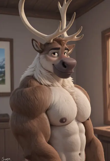 Sven From Frozen (Anthrofied) (Furry)