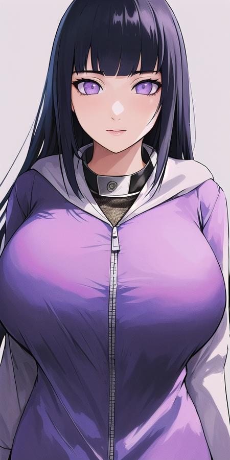 <lora:Hyuuga_HinataV1:0.7> hyuuga_hinata, huge_breasts, standing, solo, Purple_hooded_jacket_Blue_pants,, masterpiece, best quality, detailed face, detailed eyes, highres,