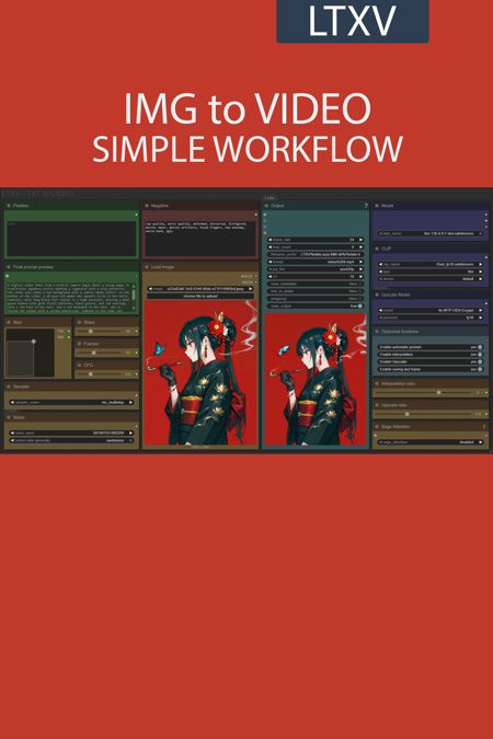 IMG to VIDEO simple workflow LTXV | FLORENCE | INTERPOLATION | UPSCALE v1.0