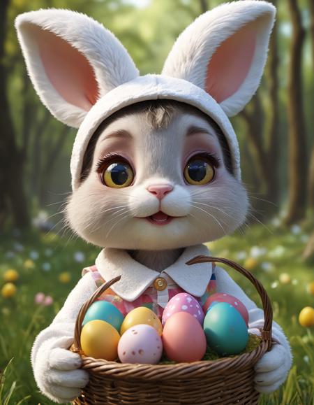  photo  easter bunny, interwoven,canopy,innate,collaboration,nocturnal,customs,supportive , black, cute, tiny, little chibi, kawai, furry, great face expression, dynamic pose, trending on artstation, cinematic, hyper realism, high detail, 8k, 8mm, octane render, bokeh, artstation, detailed, character design by mark ryden and pixar, cute cute cute creature, an illustration by esao andrews, cyril rolando and goro fujita, deviantart, fantasy art, storybook illustration, oil on canvas