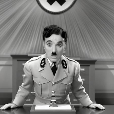 Chaplin films The Great Dictator
