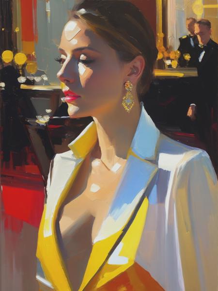 <lyco:BenAronson:1.0> abstract painting of casino royale, cinematic shot, iryna yermolova in the style of layered translucency, ryan hewett, francesco solimena, reflections, anna ancher