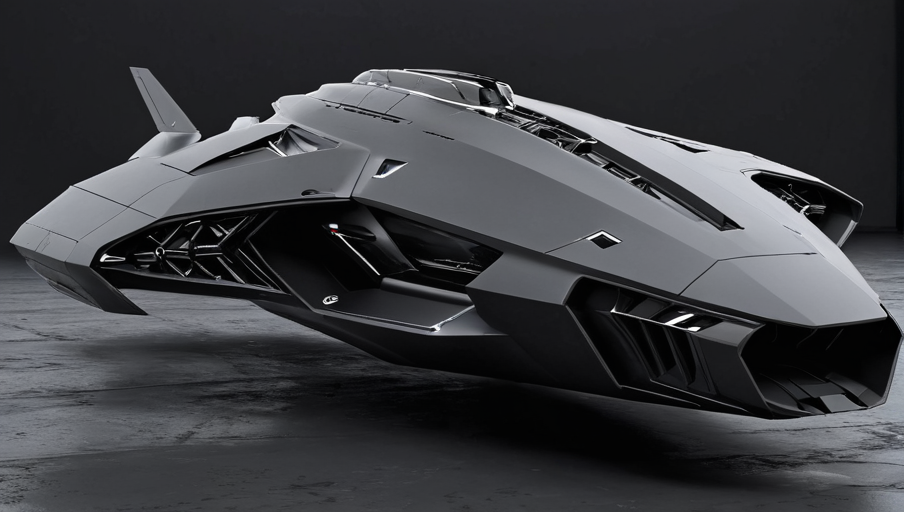 futuristic ship tech syntheticbreed matte black sleek <lora:Synthetic_Breed:1>