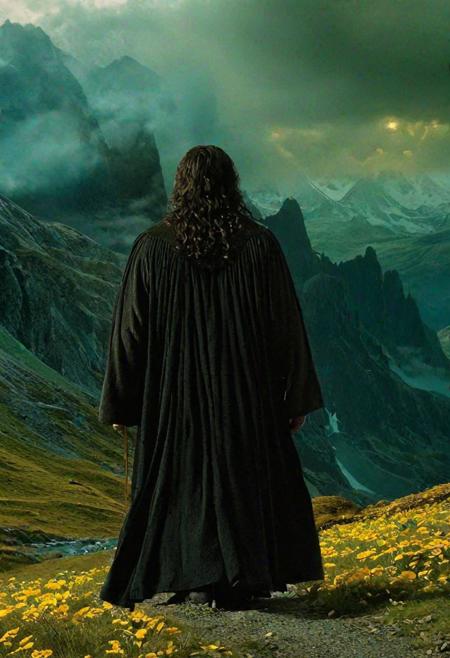 Completely Helm's fall absolutely nothing, pure black, detailed, but the Lord of the Rings of life are rising, FastNegativeV2, ral-dissolve,