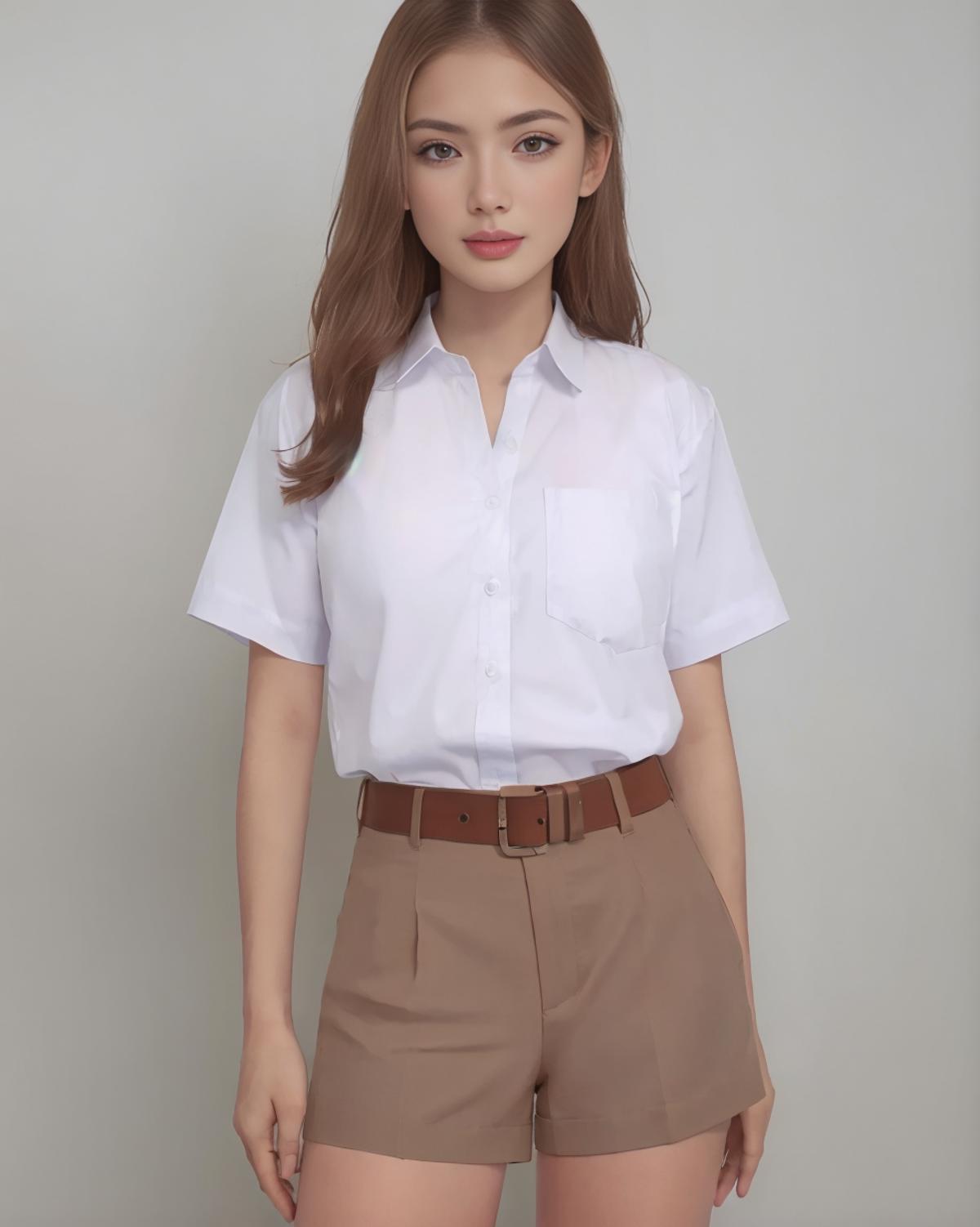 [LoRA] Thai student uniform for male (Khaki color) image by pathAi