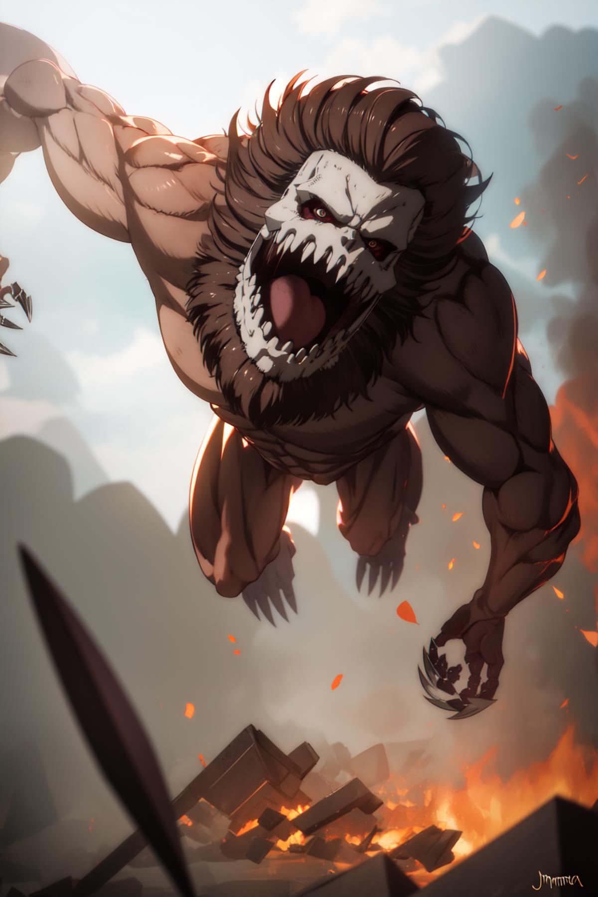 Jaw titan (attack on titan) - yomama image by yomama123556778