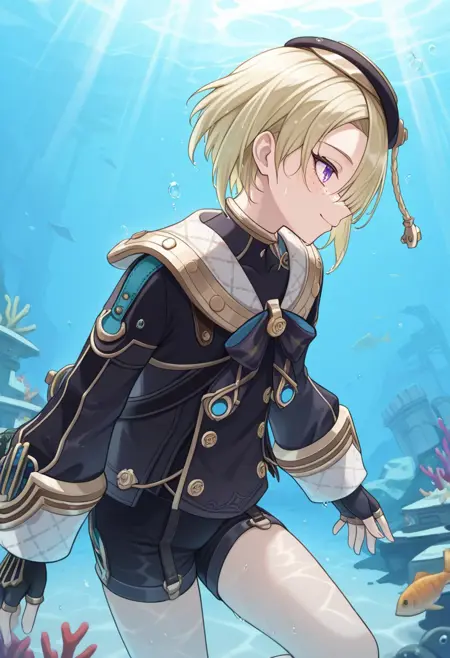 Freminet - Genshin Impact (Commission) - Pony + Illustrious